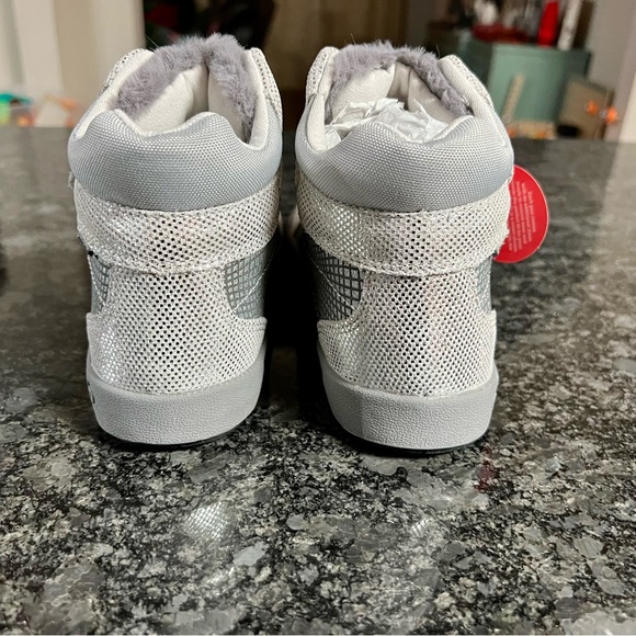 Pediped Logan Flex Silver Hi Tops Big Girl Sz 3.5 NIB - Picture 10 of 14